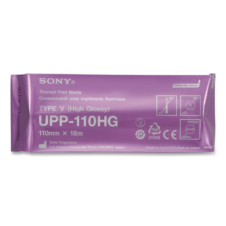 SONY ELECTRONICS, . High-Resolution Thermal Paper Roll, 4.33" x 59.06 ft, White, 10/Box (SONUPP110HG) thumbnail 4