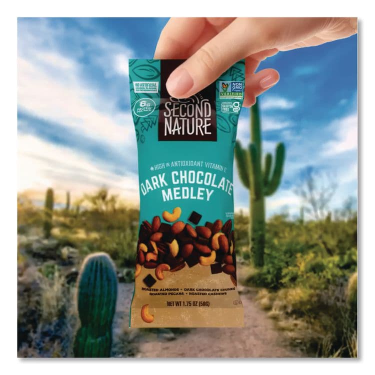 KAR'S NUTS Deluxe Mixed Nut Medley, Dark Chocolate , 1.75 oz Bag, 12/Box (SSUKAR01178) thumbnail 4