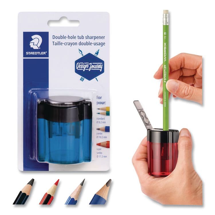 STAEDTLER, . Manual Pencil Sharpener, 2 x 2.75, Randomly Assorted Colors (STD512300SBK) thumbnail 4