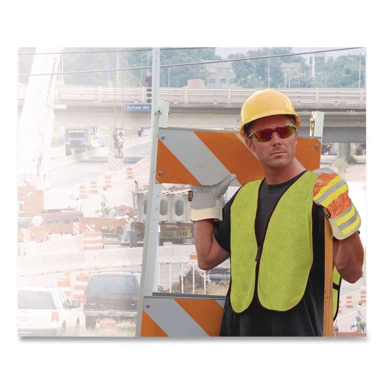 PROTECTIVE INDUSTRIAL PRODUCTS Hook and Loop Safety Vest, One Size Fits Most, Lime (PID3000800LY) thumbnail 4