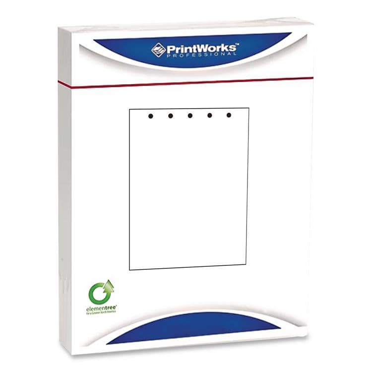 PARIS CORPORATION Punched Paper, 92 Bright, Top: 5-Hole, 20 lb Bond Weight, 8.5 x 11, White, 500/Ream (PRB04108)