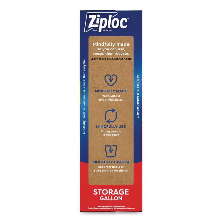 SC JOHNSON Seal Top Bags, Gallon, 10.75" x 10.56", Clear, 75/Box (SJN314472) thumbnail 3