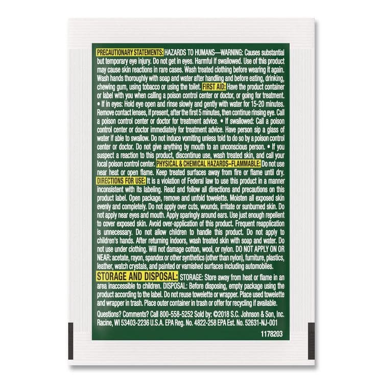 SC JOHNSON Deep Woods Towelettes, 12/Box, 12 Boxes/Carton (SJN611072) thumbnail 3