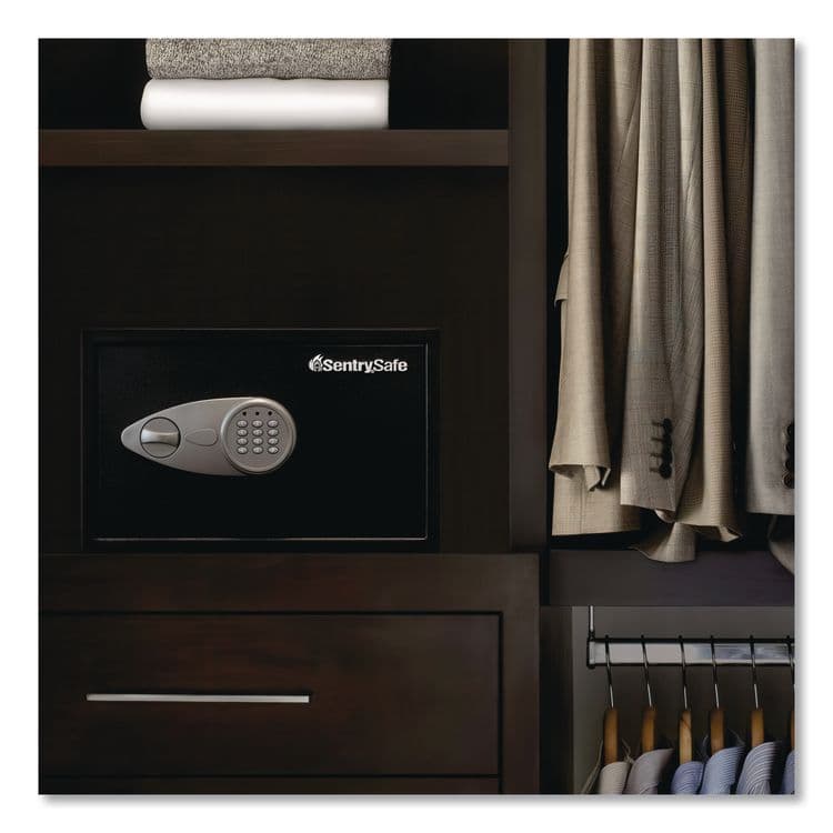 SENTRY Electronic Lock Safe with Keypad, 1.18 cu ft, 16.9 x 14.6 x 10.6, Black (SENX125) thumbnail 4