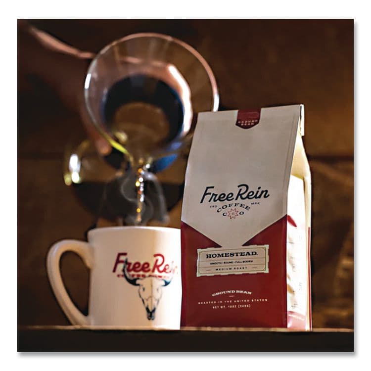 FREE REIN LLC Whole Bean Coffee, Homestead, 12 oz Bag (RENFRE36401) thumbnail 4