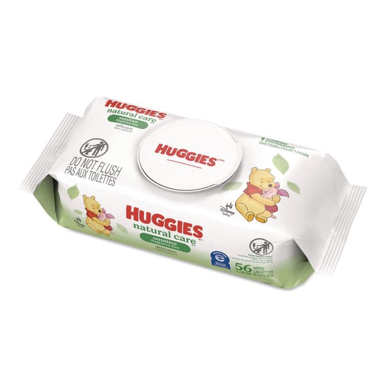 KIMBERLY CLARK Natural Care Sensitive Baby Wipes, 1-Ply, 3.88 x 6.6, Unscented, White, 56/Pack, 8 Packs/Carton (KCM31803) thumbnail 2