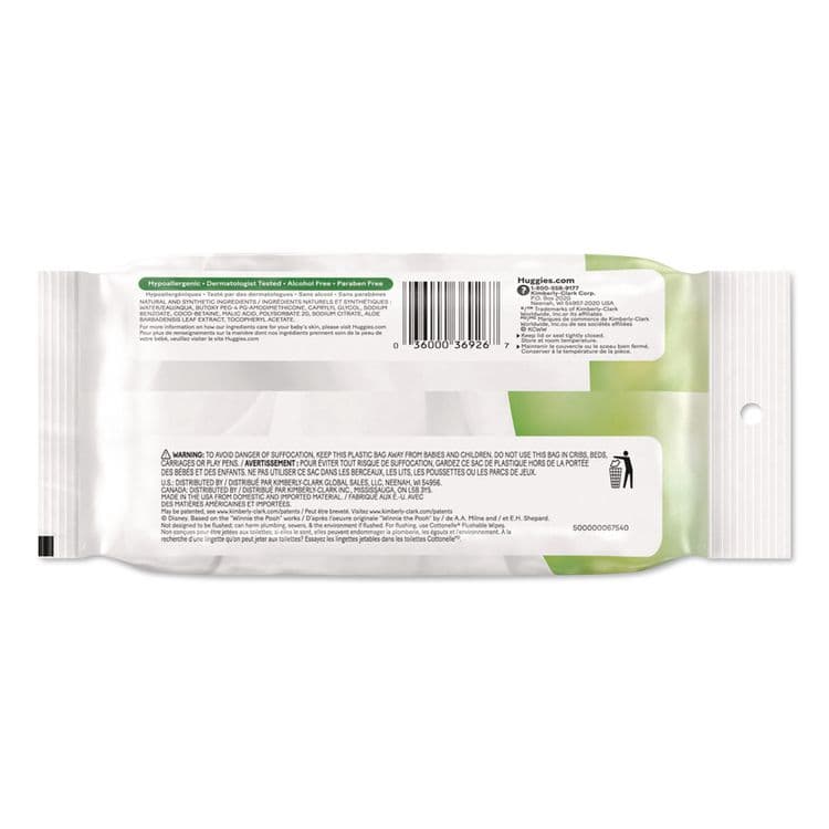 KIMBERLY CLARK Natural Care Sensitive Baby Wipes, 6.6 x 6.86, Unscented, White, 16/Pack, 16 Packs/Carton (KCM40706) thumbnail 3