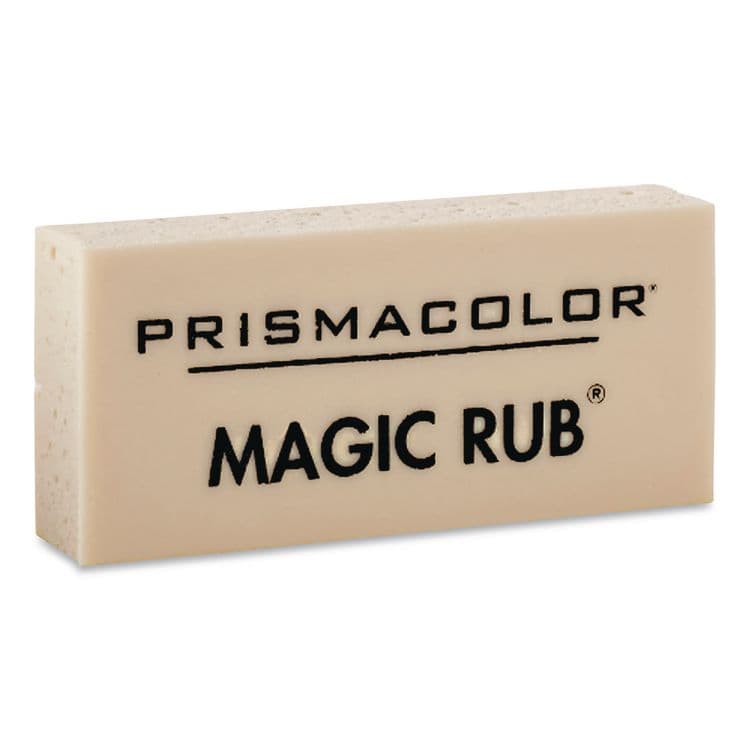 SANFORD MAGIC RUB Eraser, For Pencil/Ink Marks, Rectangular Block, Medium, Off White, 3/Pack (SAN70503) thumbnail 2