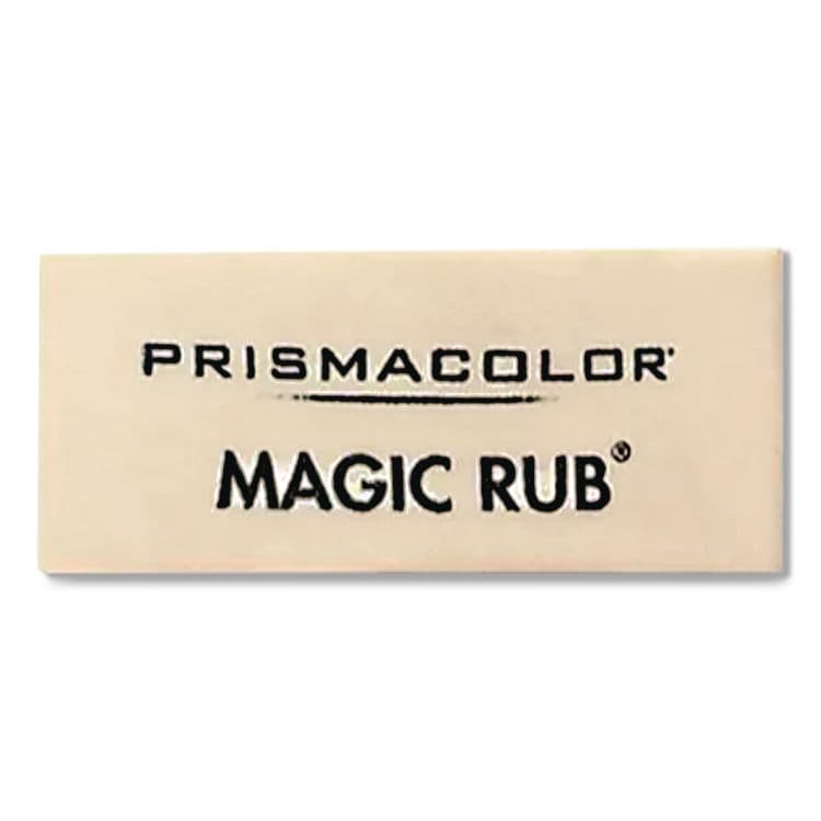 SANFORD MAGIC RUB Eraser, For Pencil/Ink Marks, Rectangular Block, Medium, Off White, Dozen (SAN73201) thumbnail 4