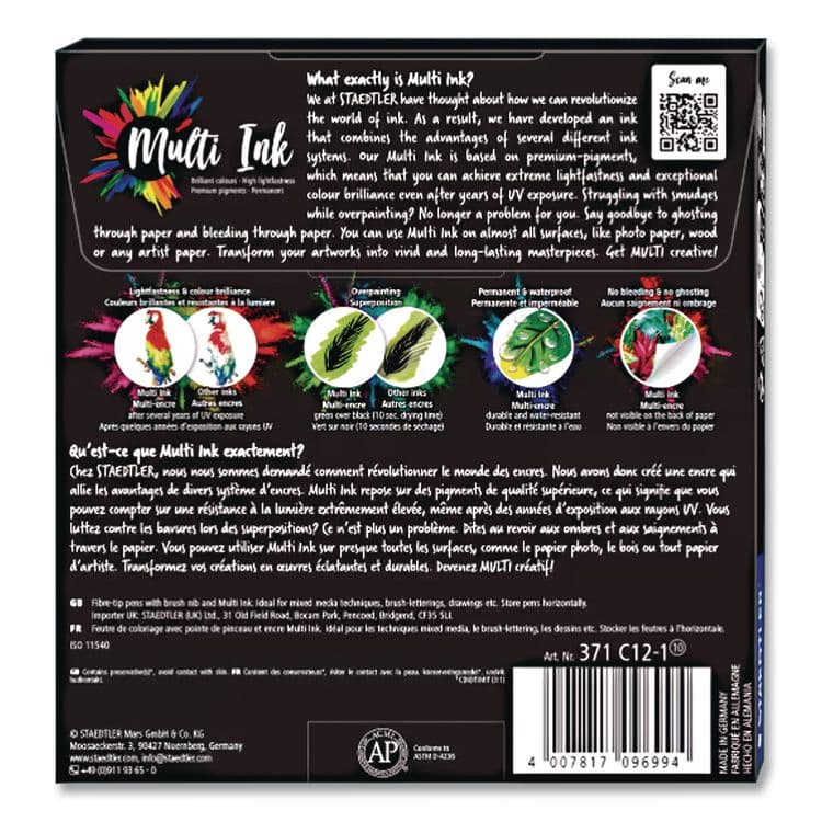 STAEDTLER, . Pigment Brush Pen Set, Medium-Firm Tip, Assorted Nature Colors, 12/Pack (STD371C1231035) thumbnail 2