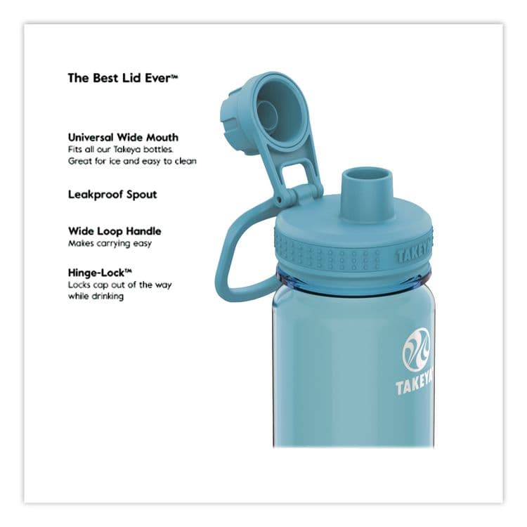 TAKEYA USA CORPORATION Tritan Plastic Water Bottle, 24 oz, Breezy Blue (TKY50401) thumbnail 3