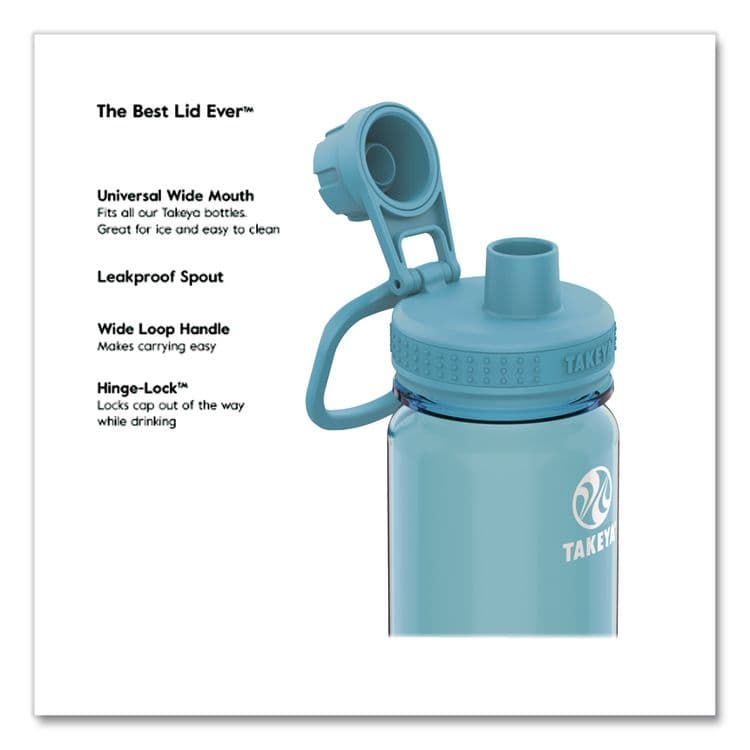 TAKEYA USA CORPORATION Tritan Plastic Water Bottle, 40 oz, Breezy Blue (TKY50409) thumbnail 4