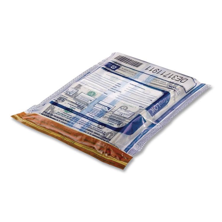 CONTROLTEK Deposit Bag, Plastic, 9" x 12", White, 100/Pack (TRL585032) thumbnail 2