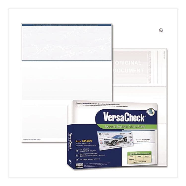 VERSACHECK Custom Business Checks, Prestige Pattern, 8.5 x 11, Blue, 250 Sheets (VRAGLO921800F00) thumbnail 3