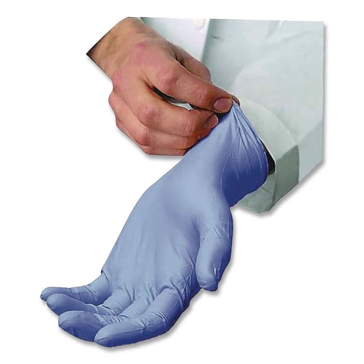 TRADEX INTERNATIONAL N5201 Series Powder-Free Nitrile Gloves, Large, 9" Long, Blue, 100/Box (TXINLG5201) thumbnail 4