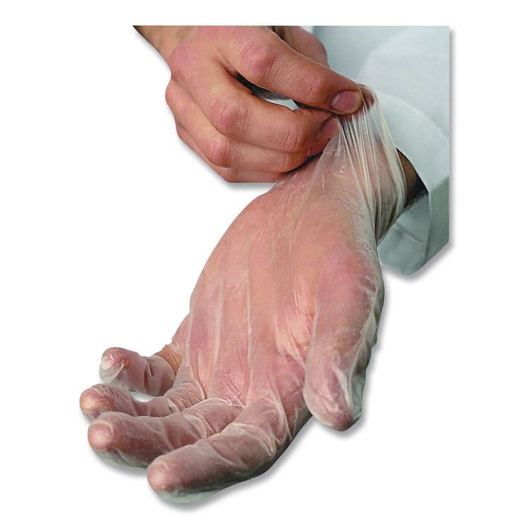 TRADEX INTERNATIONAL V5201 Series Powder-Free Vinyl Gloves, Small, 3 mil Thick, 9" Long, Clear, 100/Box (TXIVSM5201) thumbnail 2