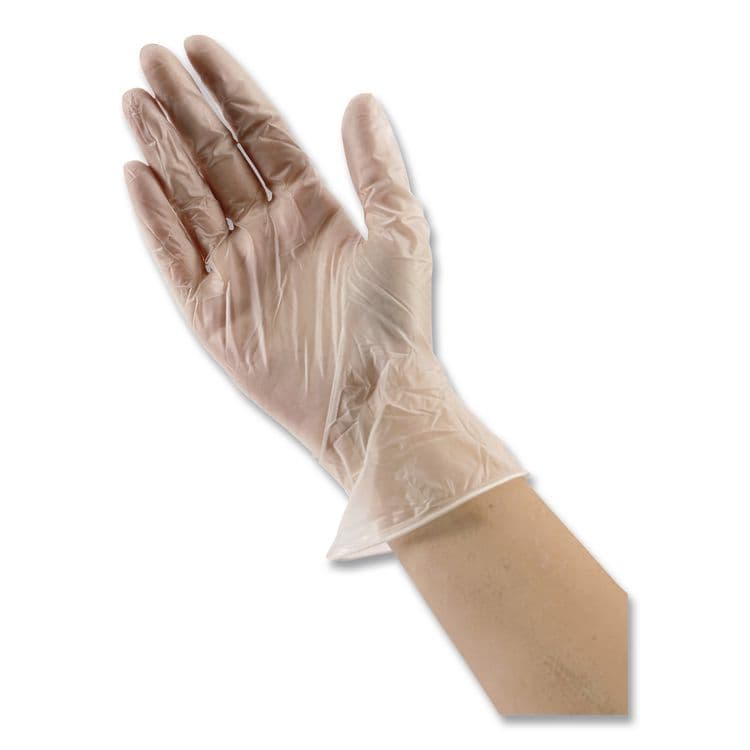 TRADEX INTERNATIONAL V5201 Series Powder-Free Vinyl Gloves, Small, 3 mil Thick, 9" Long, Clear, 100/Box (TXIVSM5201) thumbnail 4