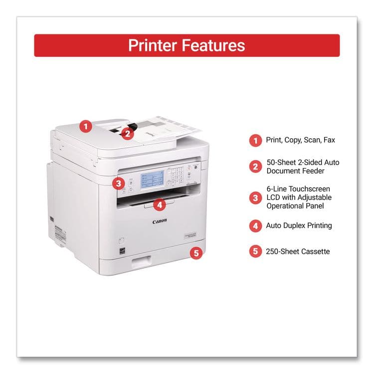 CANON COMPUTER SYSTEMS CCSI imageCLASS MF289dw, Copy/Fax/Print/Scan (CNM6354C005) thumbnail 3