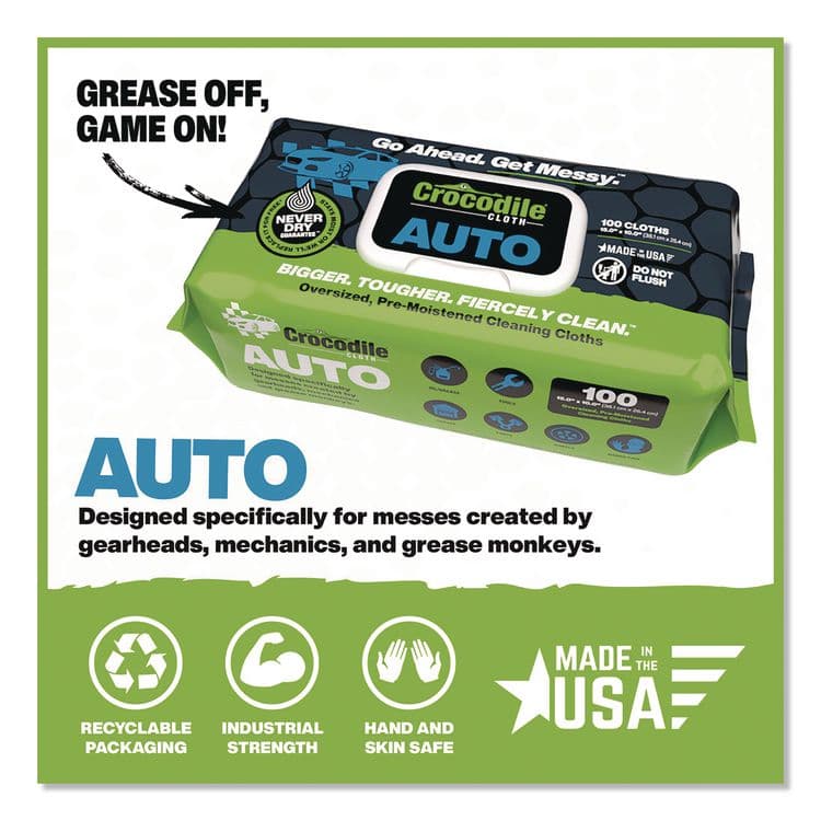 NUVIK USA . Auto Cleaning Cloths, 10 x 15, White, 100/Pack (DIL6930100) thumbnail 2