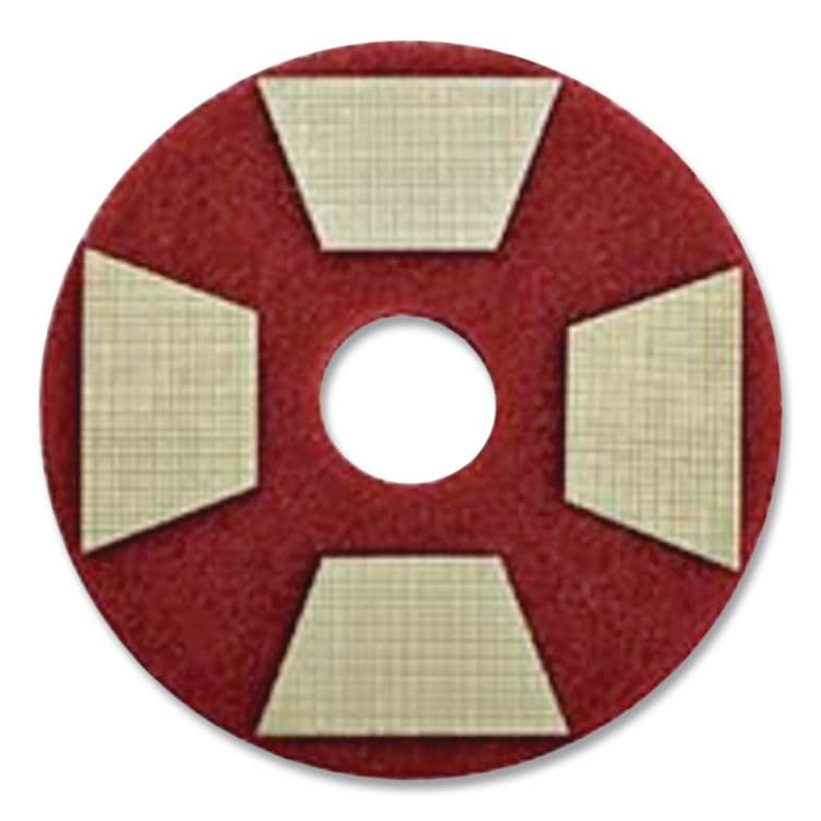 3M/COMMERCIAL TAPE DIV. Diamond TZ Abrasive Pads, 1.12 3 x 3, Red, 16/Carton (MMMTRIZTZRED4)