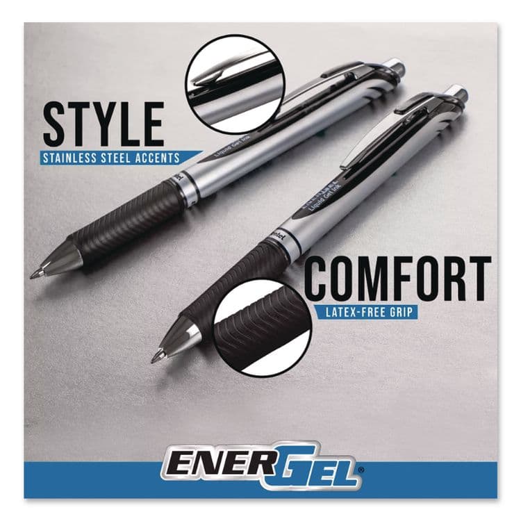 PENTEL OF AMERICA EnerGel RTX Gel Pen, Retractable, Medium 0.7 mm, Assorted Ink and Barrel Colors, 5/Pack (PENBL77BP5M) thumbnail 2