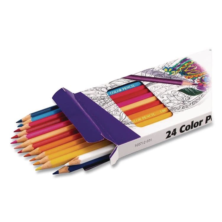PENTEL OF AMERICA Color Pencils, 1.98 mm, H (#3), Assorted Lead and Barrel Colors, 24/Pack (PENCB824PK) thumbnail 2