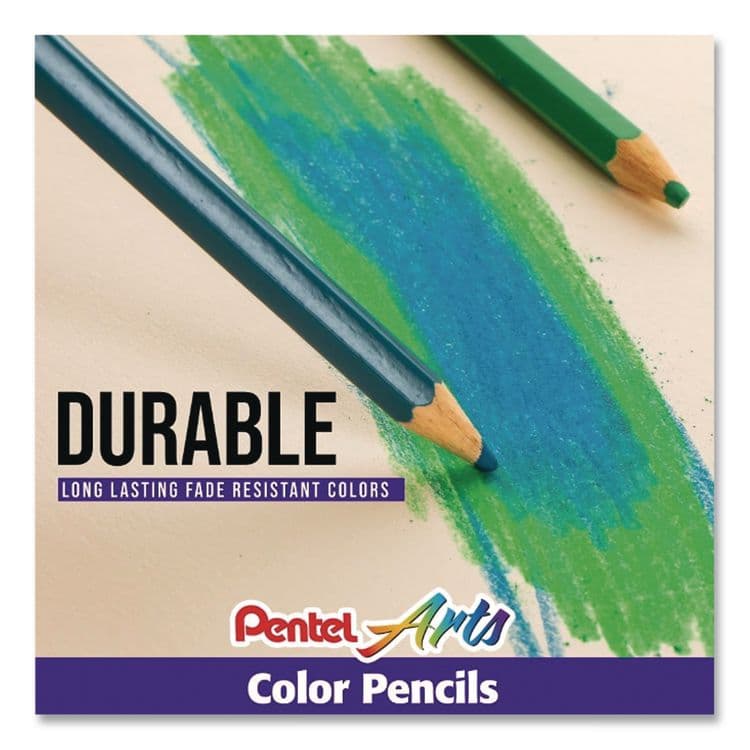 PENTEL OF AMERICA Color Pencils, 1.98 mm, H (#3), Assorted Lead and Barrel Colors, 24/Pack (PENCB824PK) thumbnail 3