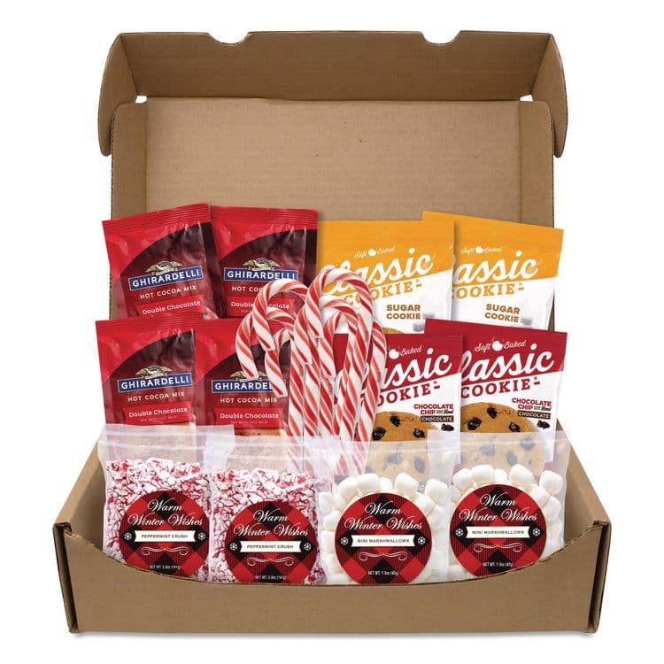 SNACK BOX PROS Warm Winter Wishes Hot Chocolate Kit, 18 Assorted Items/Box (GRR70000117)