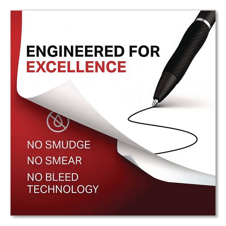 SANFORD S-Gel High-Performance Gel Pen, Retractable, Fine 0.5 mm, Blue Ink, Black Barrel, 4/Pack (SAN2116200) thumbnail 4