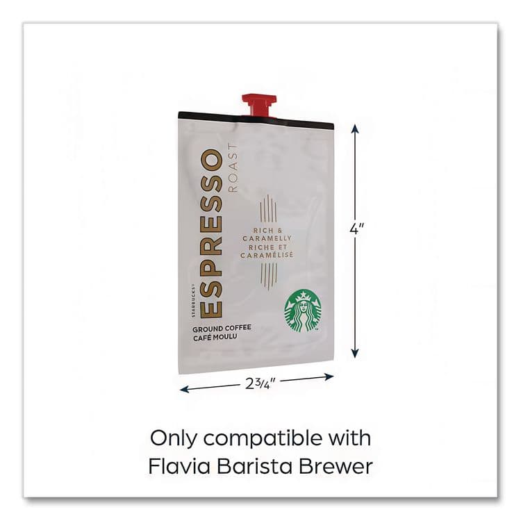 STARBUCKS COFFEE COMPANY FLAVIA Coffee Freshpacks, Espresso Dark Roast, 72/Carton (SBKMDR00218) thumbnail 3