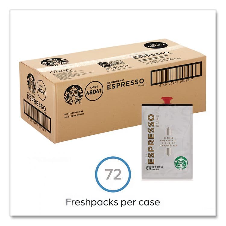 STARBUCKS COFFEE COMPANY FLAVIA Coffee Freshpacks, Espresso Dark Roast, 72/Carton (SBKMDR00218) thumbnail 4