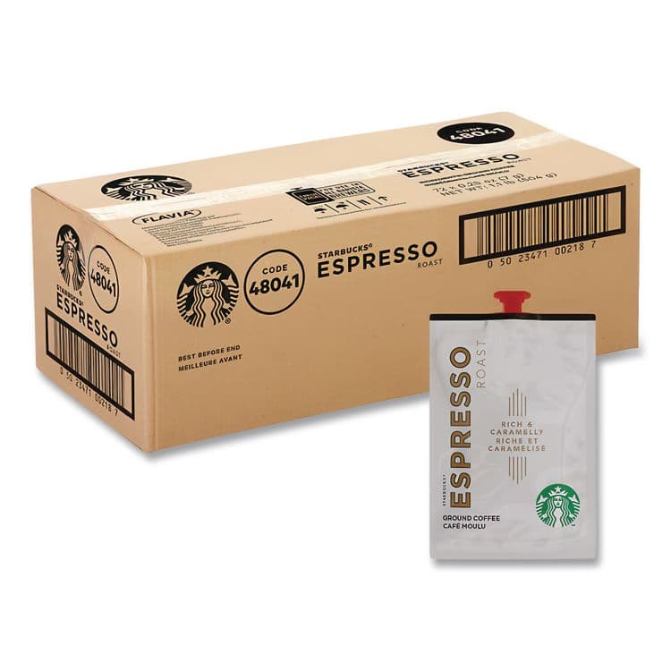 STARBUCKS COFFEE COMPANY FLAVIA Coffee Freshpacks, Espresso Dark Roast, 72/Carton (SBKMDR00218)