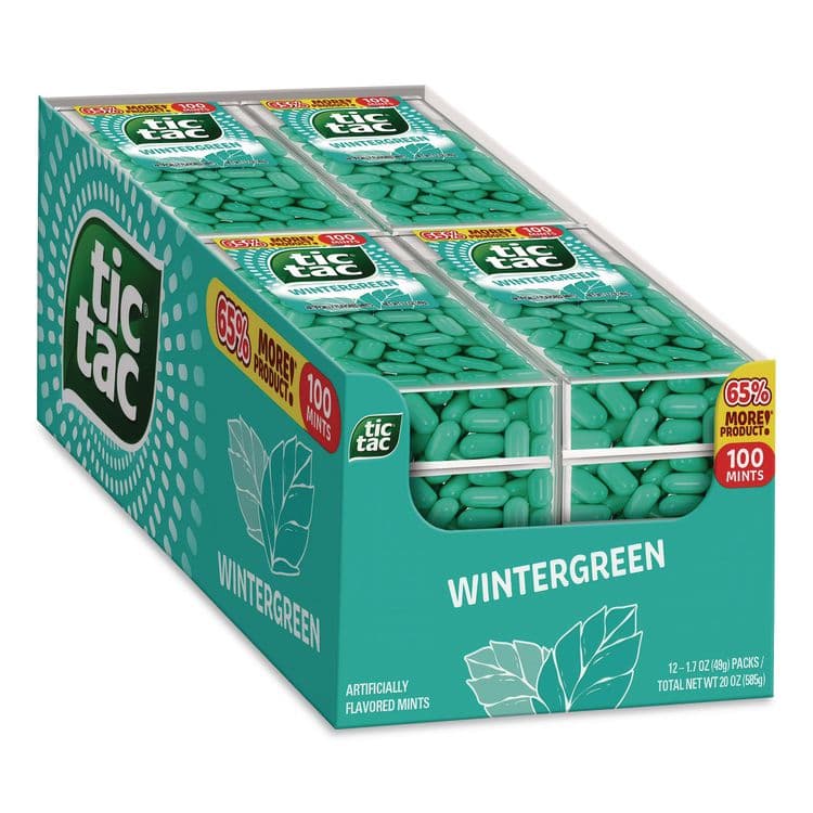 FERRERO USA Breath Mints, Wintergreen, 1.7 oz Bottle, 12 Bottles/Carton (GRR24100012)