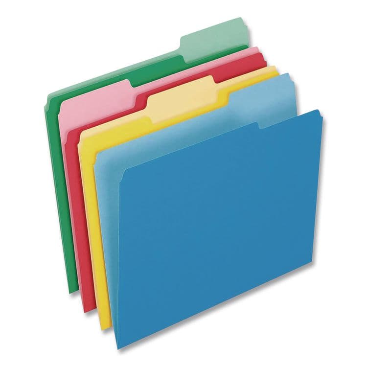 TOPS BUSINESS FORMS Colored File Folders, 1/3-Cut Tabs: Assorted, Letter Size, Assorted Colors, 36/Pack (PFX03086) thumbnail 3