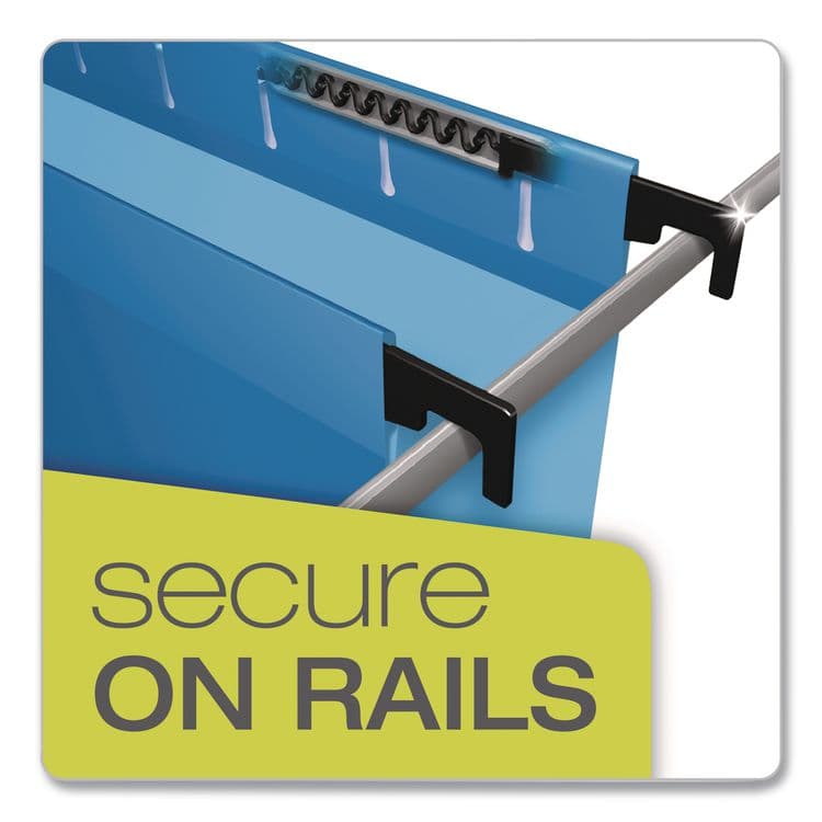 TOPS BUSINESS FORMS SureHook Hanging Pocket File, Legal Size, 1/5-Cut Tabs, Assorted Colors, 4/Pack (PFX09313) thumbnail 3