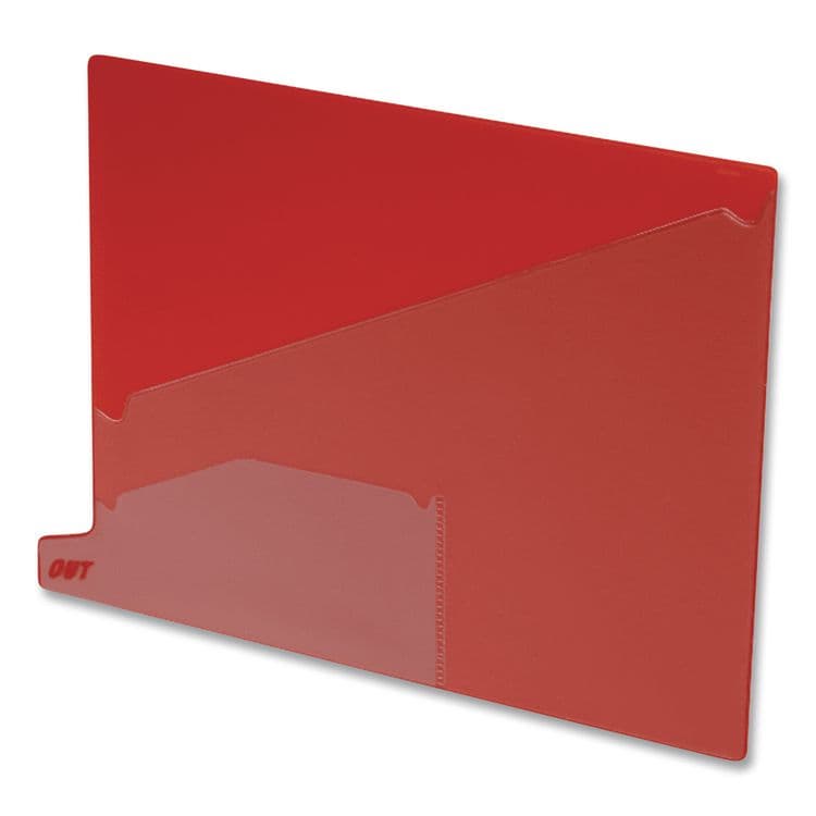 TOPS BUSINESS FORMS Colored Poly End Tab "Out" Guides, 1/3-Cut: Bottom Position, For Letter Size Files, Red, 25/Box (PFX13561) thumbnail 4