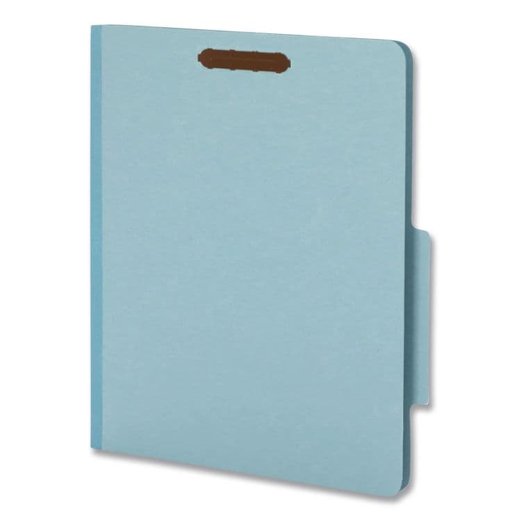 TOPS BUSINESS FORMS Pressboard Top Tab Classification Folders, 2/5-Cut Tab, Expands 2.5", 2 Dividers, 6 Fasteners, Legal Size, Light Blue, 10/Box (PFX29030P) thumbnail 3