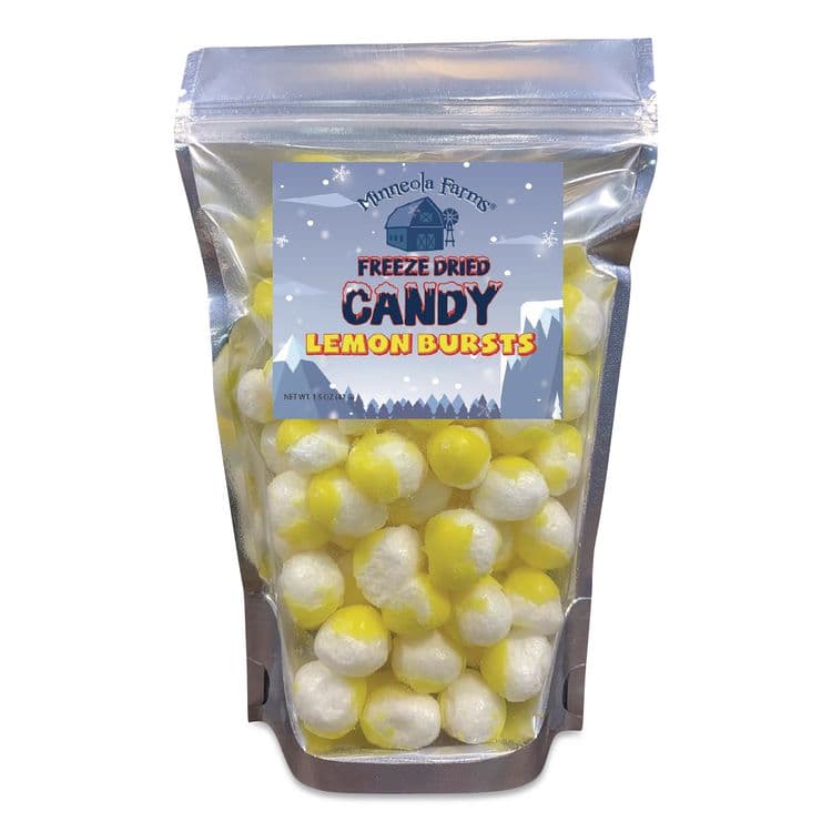OFFICE SNAX, . Freeze Dried Candy, Lemon Bursts, 1.12 lb Bag, 12/Carton (OFX00644)