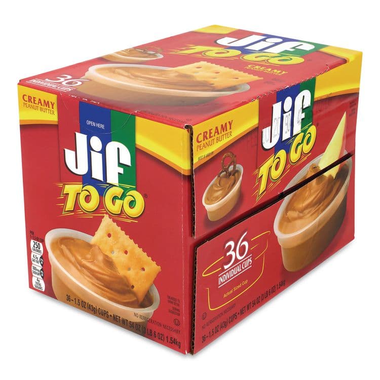 J.M. SMUCKER CO. Spreads, Creamy Peanut Butter, 1.5 oz Cup, 36 Cups/Carton (GRR22000535) thumbnail 3