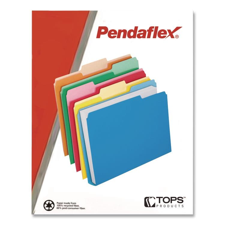 TOPS BUSINESS FORMS Double Stuff File Folders, 1/3-Cut Tabs: Assorted, Letter Size, 1.5" Expansion, Assorted Colors, 24/Pack (PFX54458EE) thumbnail 4