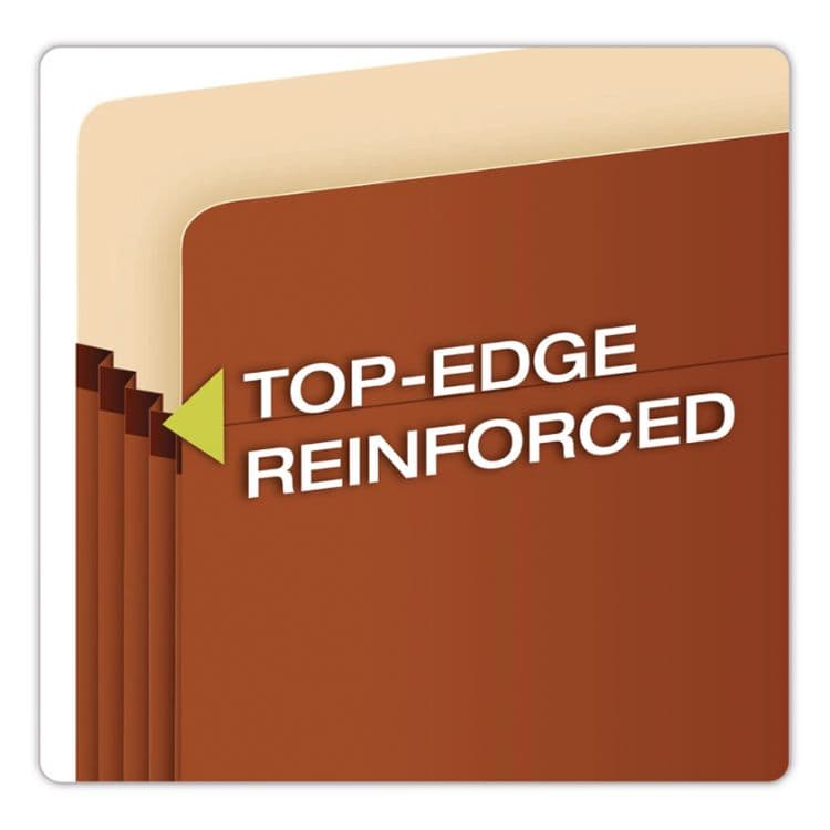 TOPS BUSINESS FORMS End Tab File Pocket, 3.5" Expansion, Letter Size, Redrope, 10/Box (PFX63624P) thumbnail 3