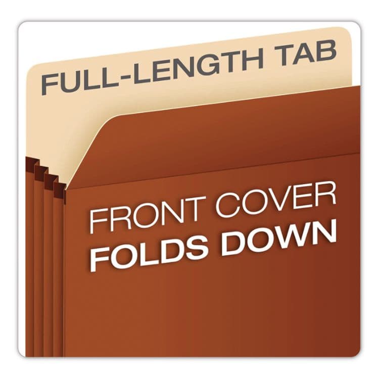 TOPS BUSINESS FORMS End Tab File Pocket, 3.5" Expansion, Letter Size, Redrope, 10/Box (PFX63624P) thumbnail 4