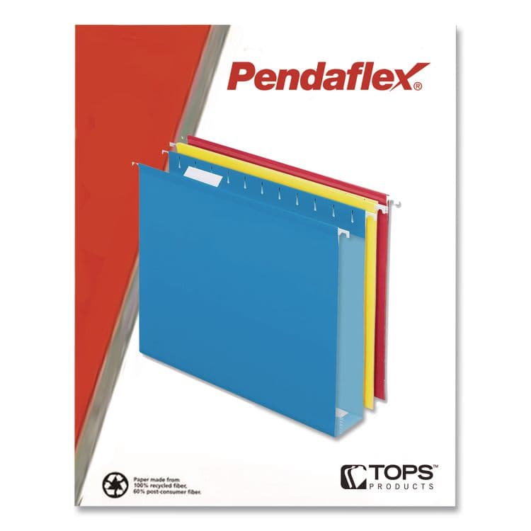 TOPS BUSINESS FORMS Colored Reinforced Hanging Folders, Letter Size, 1/5-Cut Tabs, Assorted Colors, 12/Box (PFXD99973) thumbnail 3