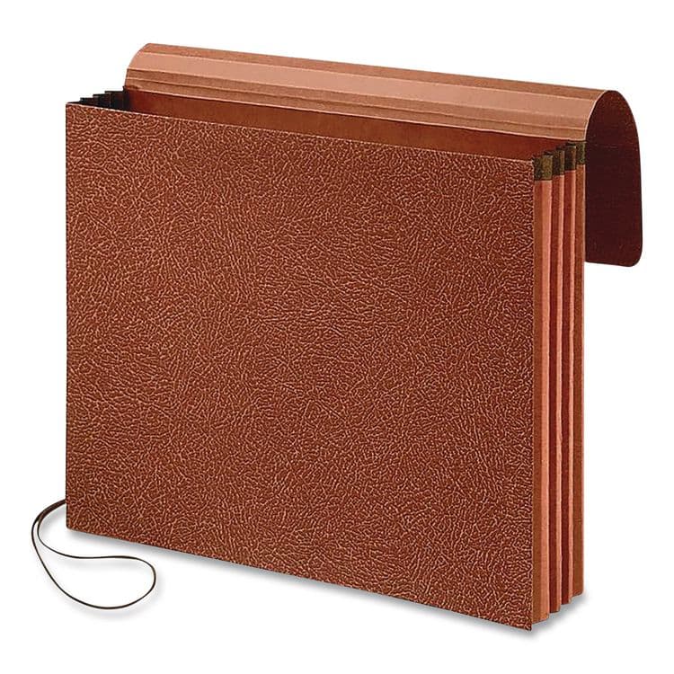 TOPS BUSINESS FORMS Earthwise by Pendaflex Recycled Expanding Wallet, 5.25" Expansion, 1 Section, Elastic Cord Closure, Legal Size, Redrope (PFXE1075G) thumbnail 2