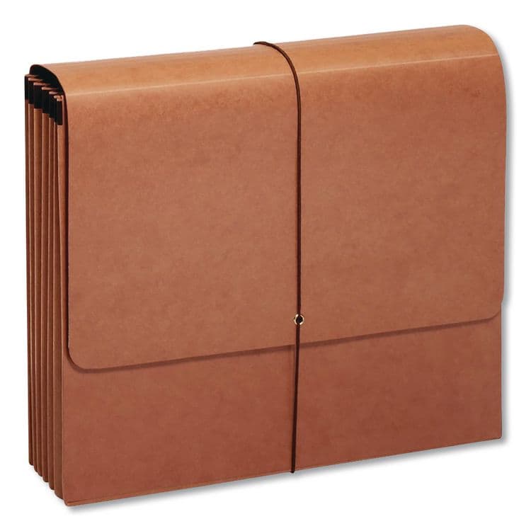 TOPS BUSINESS FORMS Earthwise by Pendaflex Recycled Expanding Wallet, 5.25" Expansion, 1 Section, Elastic Cord Closure, Legal Size, Redrope (PFXE1075G) thumbnail 4