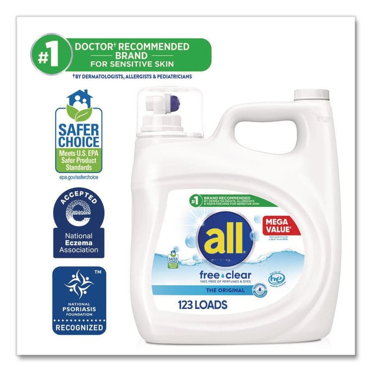 DIAL PROFESSIONAL Free Clear HE Laundry Detergent, 154 oz Bottle, 2/Carton (DIA47465) thumbnail 3