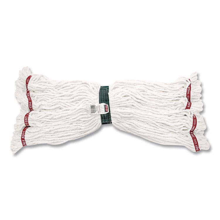 RUBBERMAID COMMERCIAL PROD. Super Stitch Cotton Looped End Wet Mop Head, 20 oz Capacity, Medium, White, 1" White Headband (RCP11206WH00) thumbnail 3