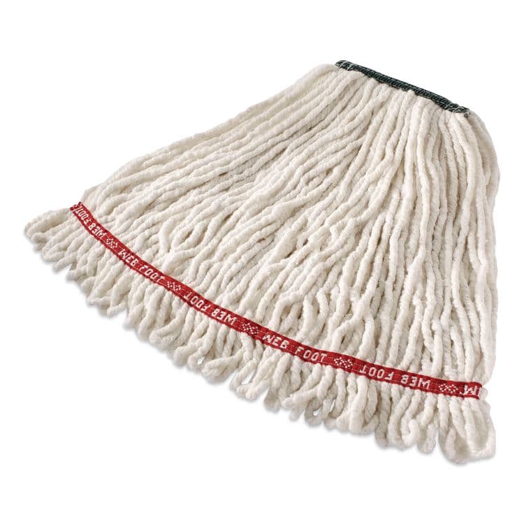 RUBBERMAID COMMERCIAL PROD. Web Foot Shrinkless Wet Mop Head, 20 oz, 5" Headband, White (RCPA25206WHI) thumbnail 4
