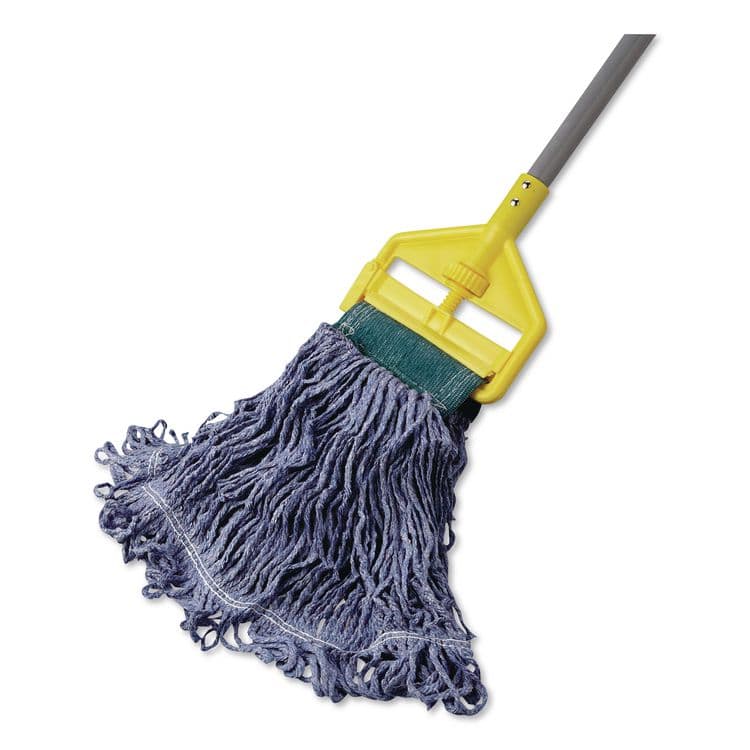 RUBBERMAID COMMERCIAL PROD. Super Stitch Blend Mop, Cotton/Synthetic, Medium, Blue (RCPFGD25206BL00) thumbnail 4