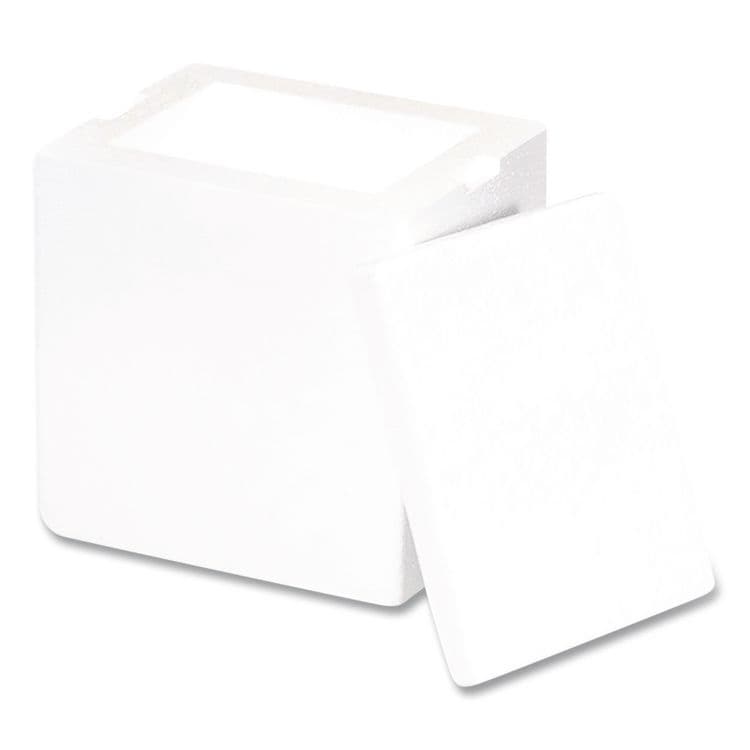 THE PACKAGING WHOLESALERS Insulated Shipping Container, 1.5" Foam Insert, 9" x 11" x 15", White/Blue (PKG212C) thumbnail 3